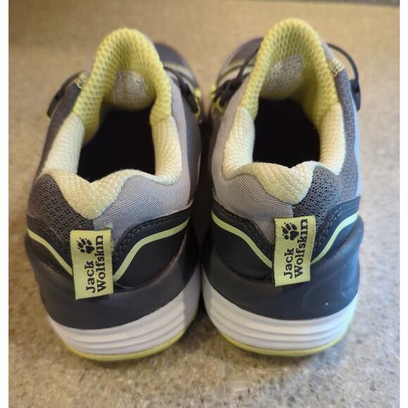 Jack Wolfskin Gray & Yellow Flex Shield V-Track Hiking Shoes Women's Size 6 - Picture 3 of 8